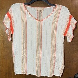 Philosophy Multicolor Striped V-Neck Top